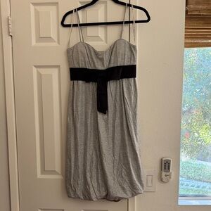 BCBGirls Strapless Gray Dress with Black Band